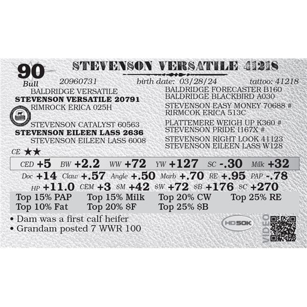 STEVENSON VERSATILE 41218