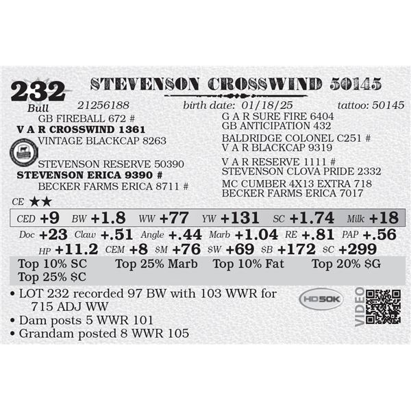 STEVENSON CROSSWIND 50145
