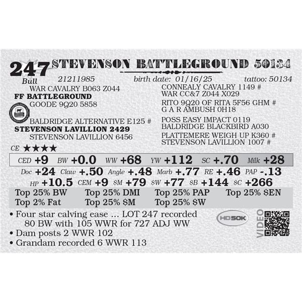 STEVENSON BATTLEGROUND 50134