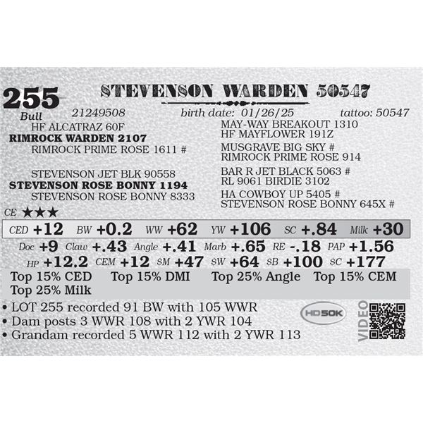 STEVENSON WARDEN 50547