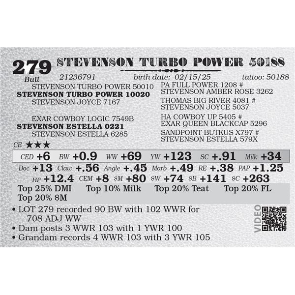STEVENSON TURBO POWER 50188