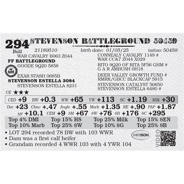 STEVENSON BATTLEGROUND 50459