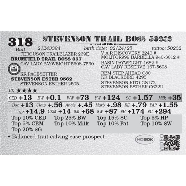 STEVENSON TRAIL BOSS 50232