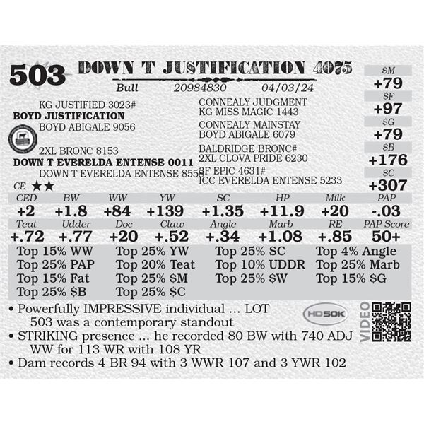 DOWN T JUSTIFICATION 4075