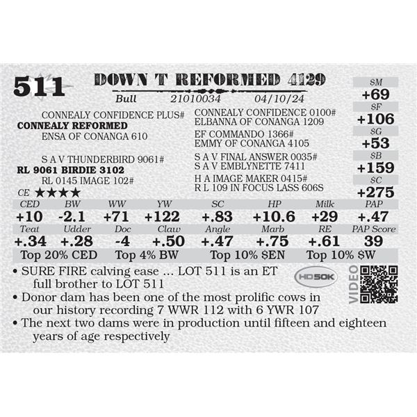DOWN T REFORMED 4129