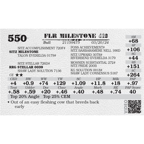 FLR MILESTONE 412