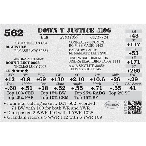 DOWN T JUSTICE 4196