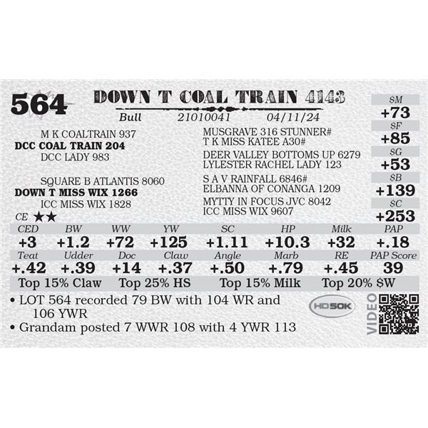 DOWN T COAL TRAIN 4143