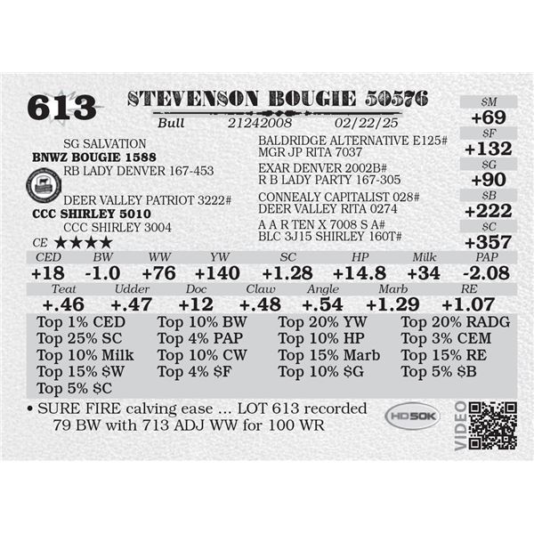 STEVENSON BOUGIE 50576