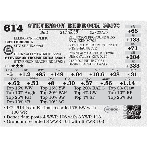 STEVENSON BEDROCK 50573