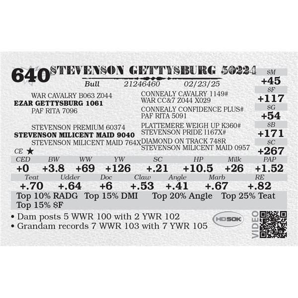 STEVENSON GETTYSBURG 50224