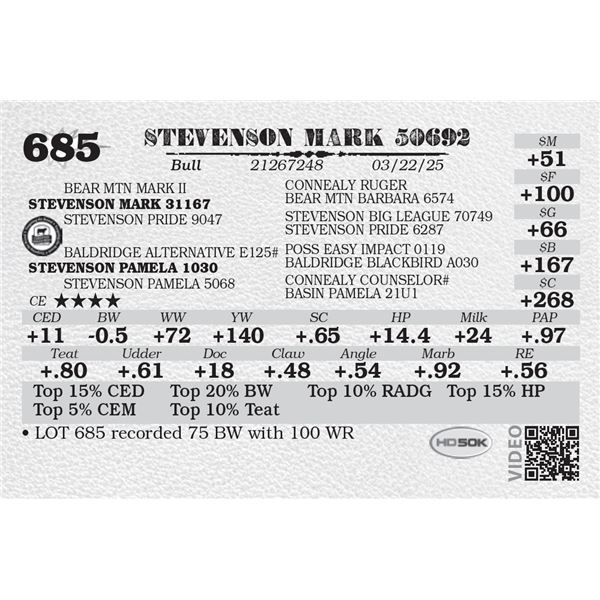 STEVENSON MARK 50692
