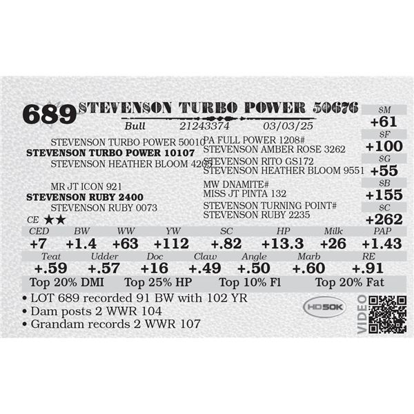 STEVENSON TURBO POWER 50676