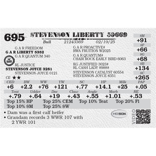 STEVENSON LIBERTY 50669