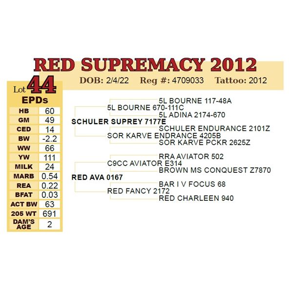 RED SUPREMACY 2012