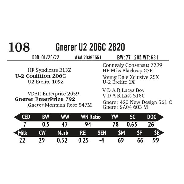 Gnerer U2 206C 2820