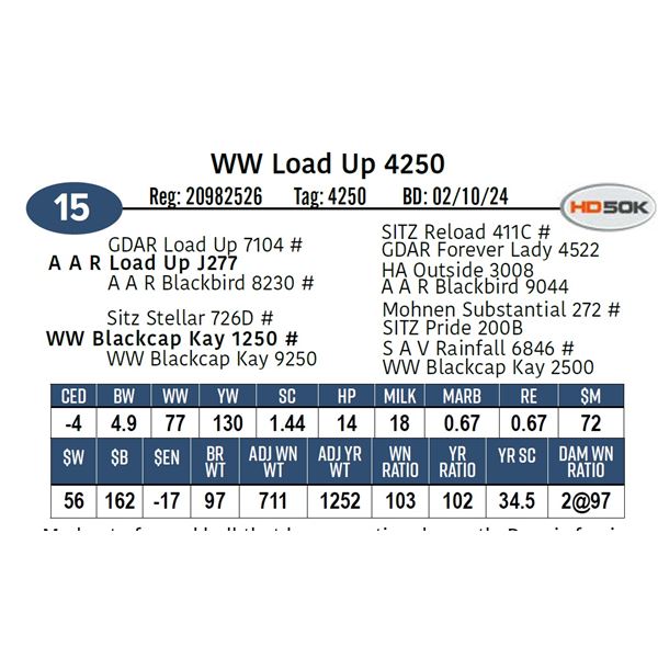 WW Load Up 4250