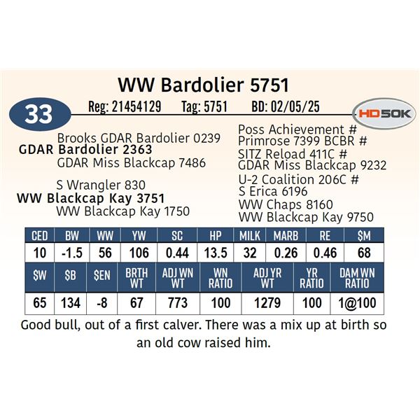 WW Bardolier 5751