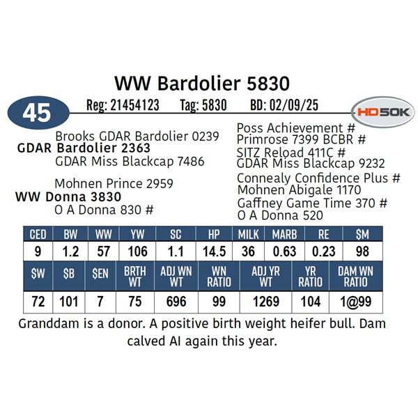 WW Bardolier 5830