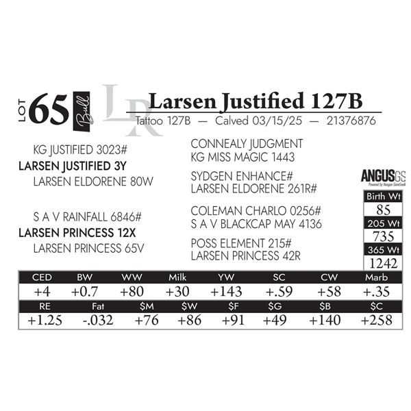 Larsen Justified 127B