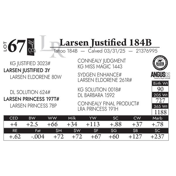Larsen Justified 184B