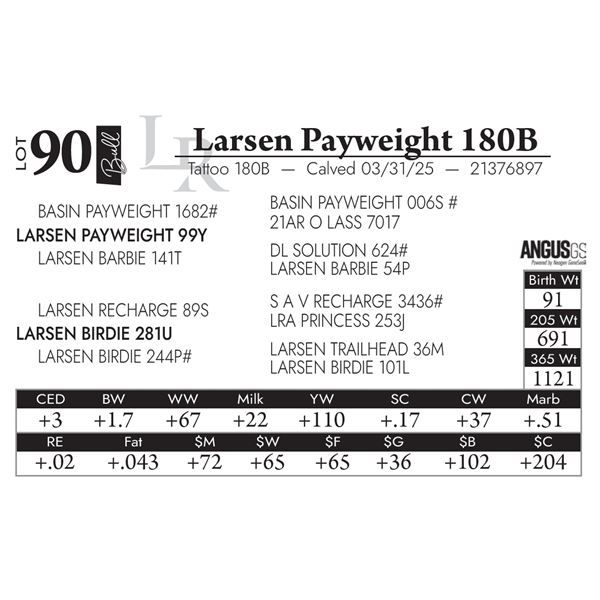 Larsen Payweight 180B