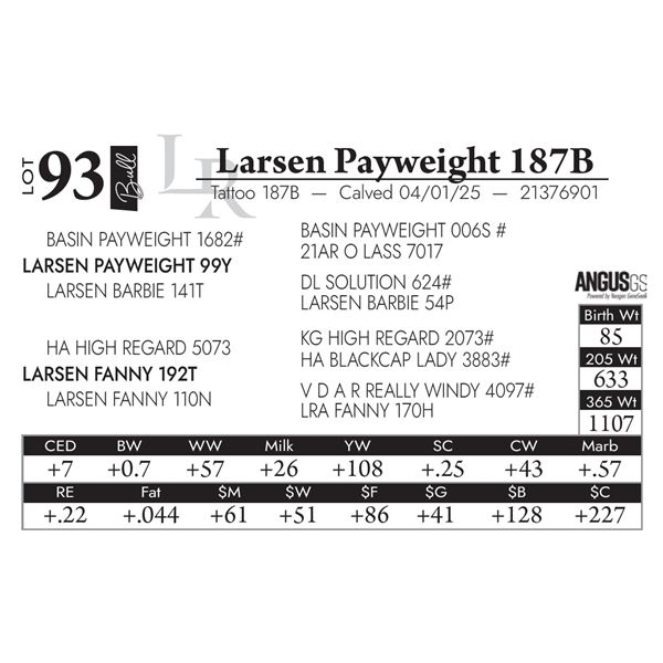 Larsen Payweight 187B