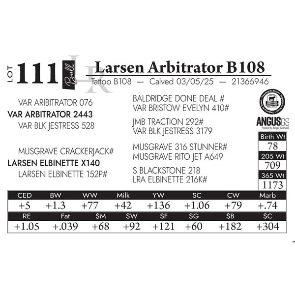 Larsen Arbitrator B108