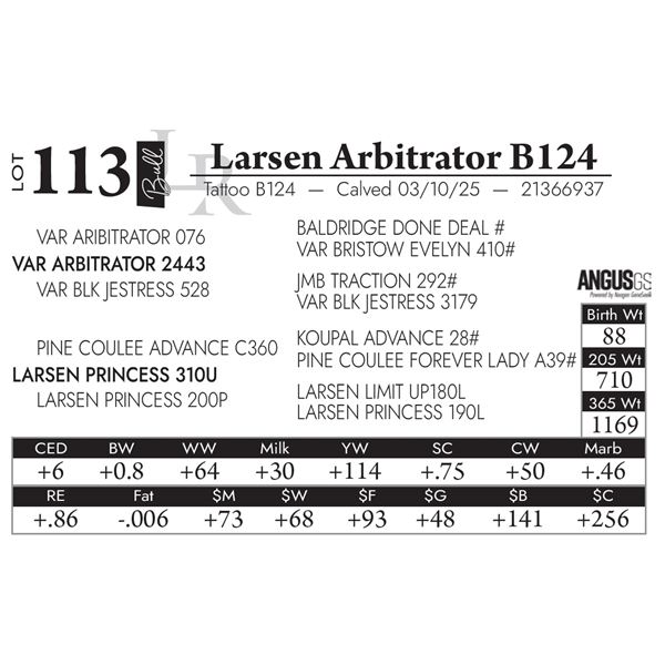 Larsen Arbitrator B124