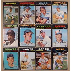 LOT OF 15 1971 TOPPS BASEBALL CARDS - Incl. Ted Si