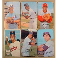 LOT OF 6 VINTAGE TOPPS SUPER AND GIANT BASEBALL CA