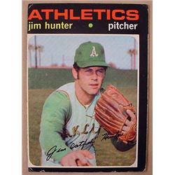 1971 TOPPS JIM HUNTER NO. 45 BASEBALL CARD