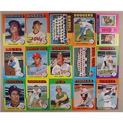 LOT OF 15 1975 TOPPS BASEBALL CARDS - Incl. Detroi