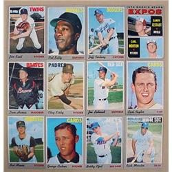 LOT OF 12 1970 TOPPS BASEBALL CARDS - Incl. Jeff T