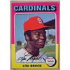 Image 1 : 1975 TOPPS LOU BROCK NO. 540 BASEBALL CARD