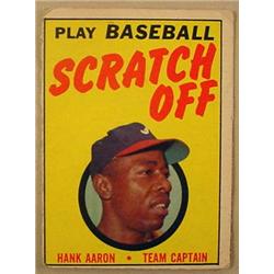 1970 - 71 HANK AARON SCRATCH OFF BASEBALL CARD