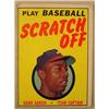 Image 1 : 1970 - 71 HANK AARON SCRATCH OFF BASEBALL CARD