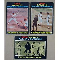 LOT OF 3 1971 TOPPS BASEBALL CARDS - Incl. 1970 Ga