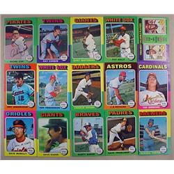 LOT OF 15 1975 TOPPS BASEBALL CARDS - Incl. Richie