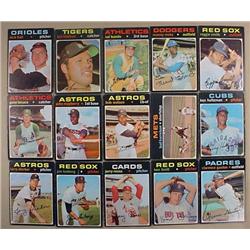 LOT OF 15 1971 TOPPS BASEBALL CARDS - Incl. Reggie