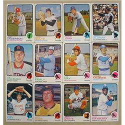LOT OF 12 1973 TOPPS BASEBALL CARDS - Incl. Sandy 