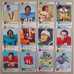 LOT OF 12 1973 TOPPS FOOTBALL CARDS