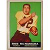 Image 1 : 1961 TOPPS BOB MCNAMARA NO. 196 FOOTBALL CARD