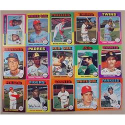 LOT OF 15 1975 TOPPS BASEBALL CARDS - Incl. Tony O