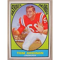 1967 TOPPS TOM ADDISON NO. 5 FOOTBALL CARD