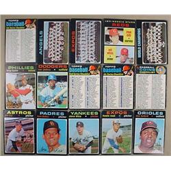 LOT OF 15 1971 TOPPS BASEBALL CARDS - Incl. 1971 R