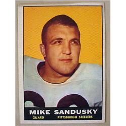 1961 TOPPS MIKE SANDUSKY NO. 109 FOOTBALL CARD