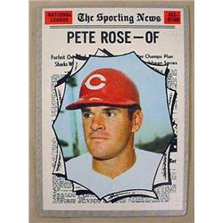 1970 TOPPS PETE ROSE NO. 458 ALL STAR BASEBALL CAR