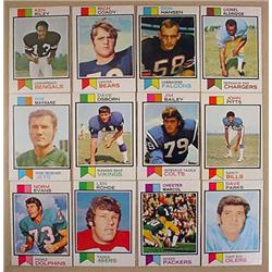 LOT OF 12 1973 TOPPS FOOTBALL CARDS