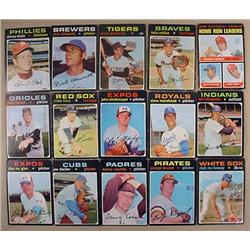 LOT OF 15 1971 TOPPS BASEBALL CARDS - Incl. 1970 N